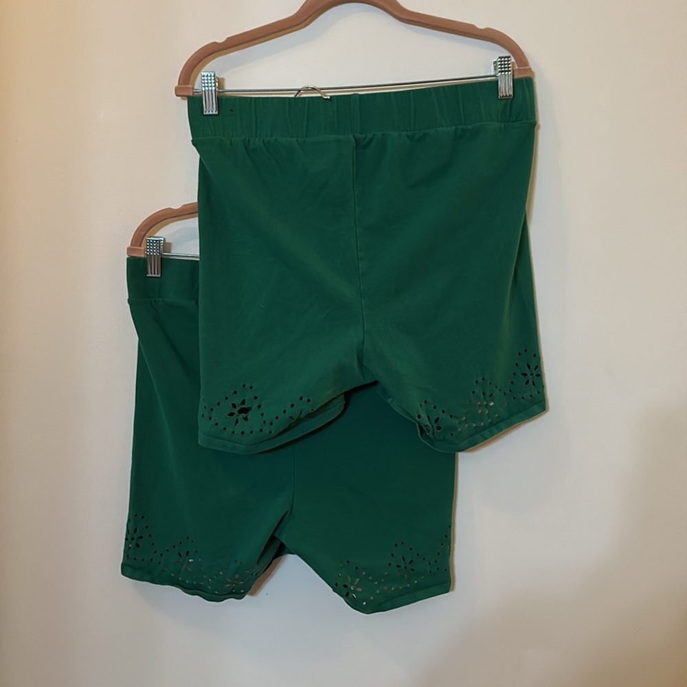 Lot of 2 Torrid Biker Shorts With Eyelet Detailing - Picture 2 of 5